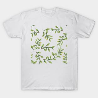 Green Leaf Print T-Shirt